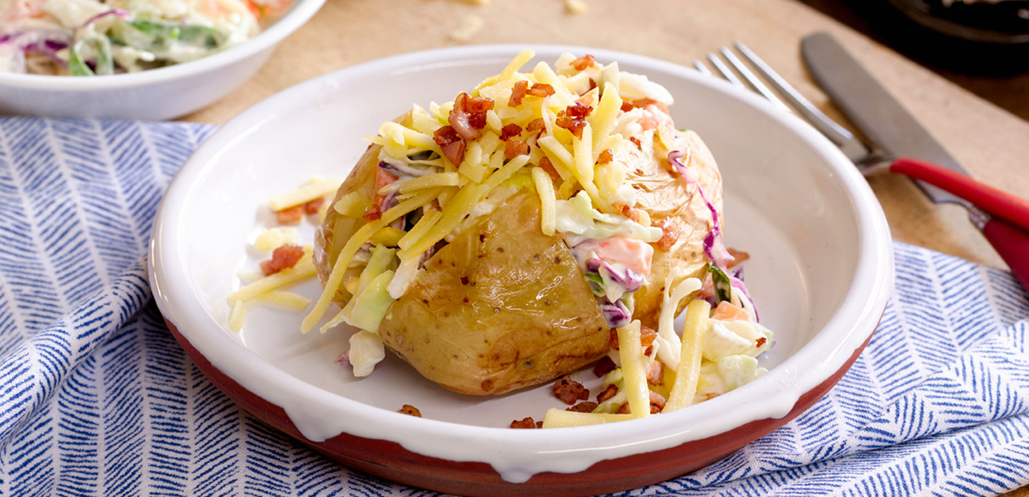 Classic Bake Potato with Coleslaw, Cheese & Bacon